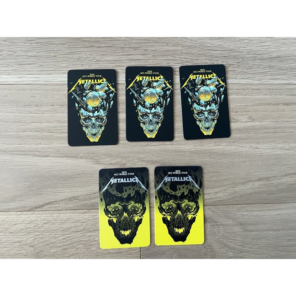 Metallica Fan Cards Toronto  Concert Lot Of 5 Non Winners